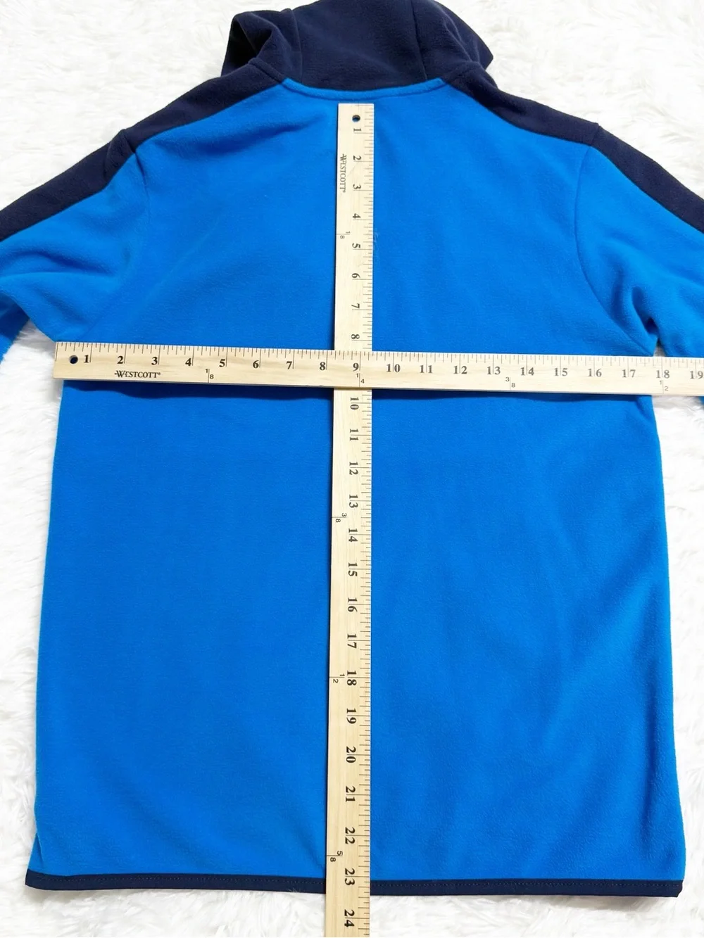 The North Face Kids Large 14/16 Blue Full Zip Fleece Hooded Jacket